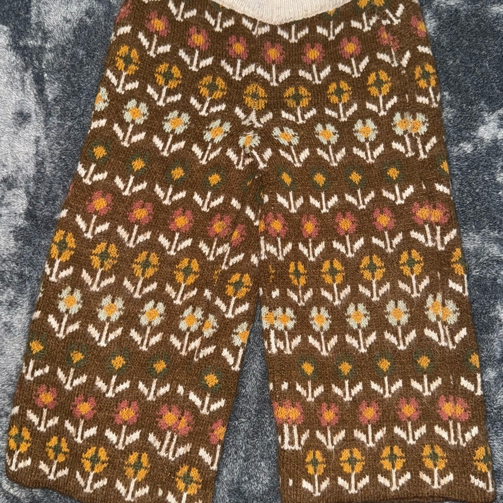 Zara Brown Floral Kids Bottoms